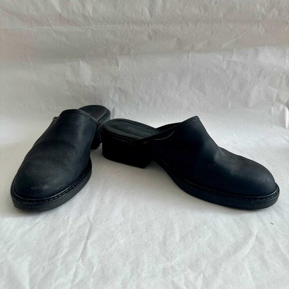 Authentic MINT Calvin Klein 90s black lug sole slide Sz 7.5 - Picture 6 of 9